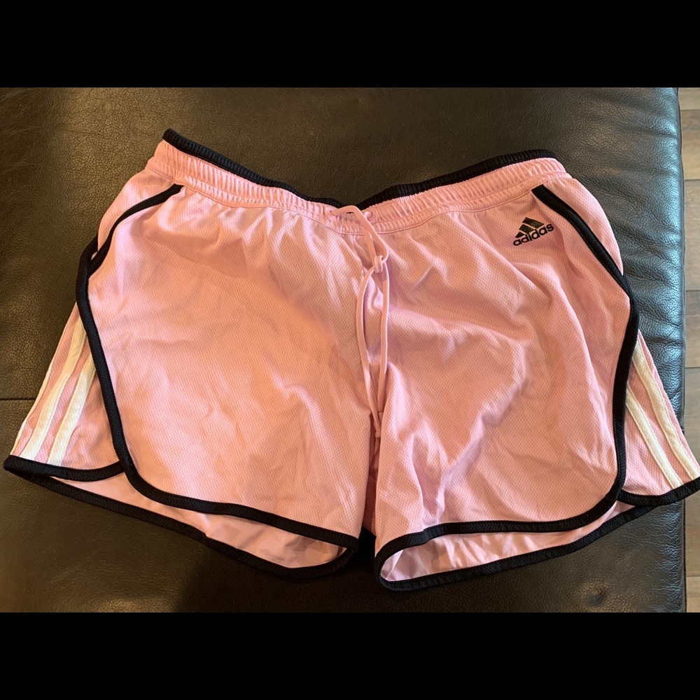 Pink running shorts